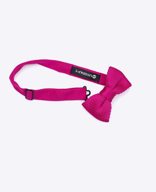 Rosa Kinder-Fliege Nr. 1 aus Strick «Léon»