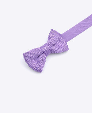 Violette Kinder-Fliege aus Strick «Léon»