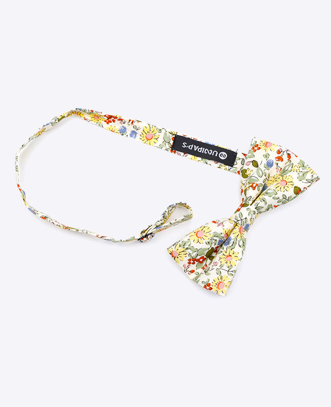 Noeud Papillon Liberty Blanc n°5 Homme en Coton | Charles - Unipap's