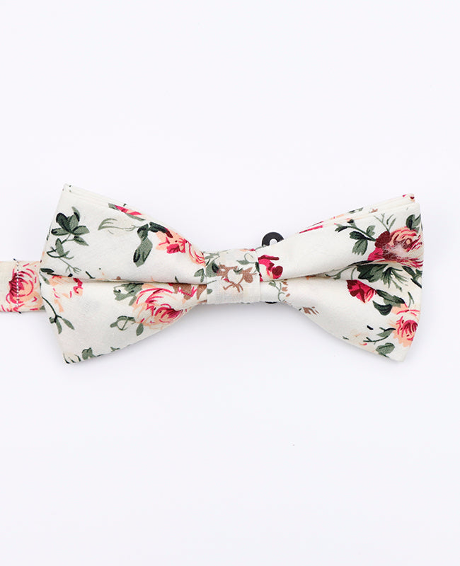 Noeud Papillon Liberty Blanc n°6 Homme en Coton | Charles - Unipap's