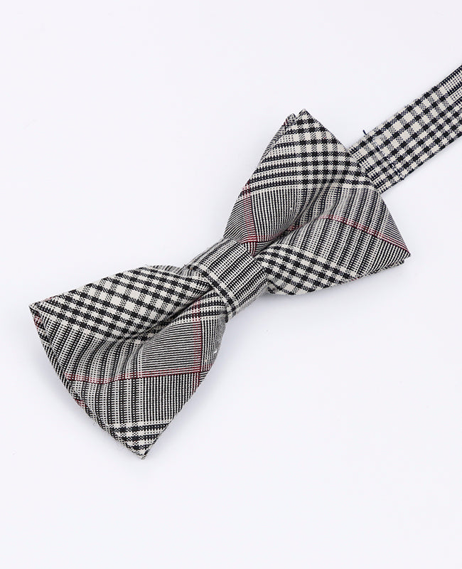 Fliege Tartan Grau n°3 Herren aus Baumwolle 