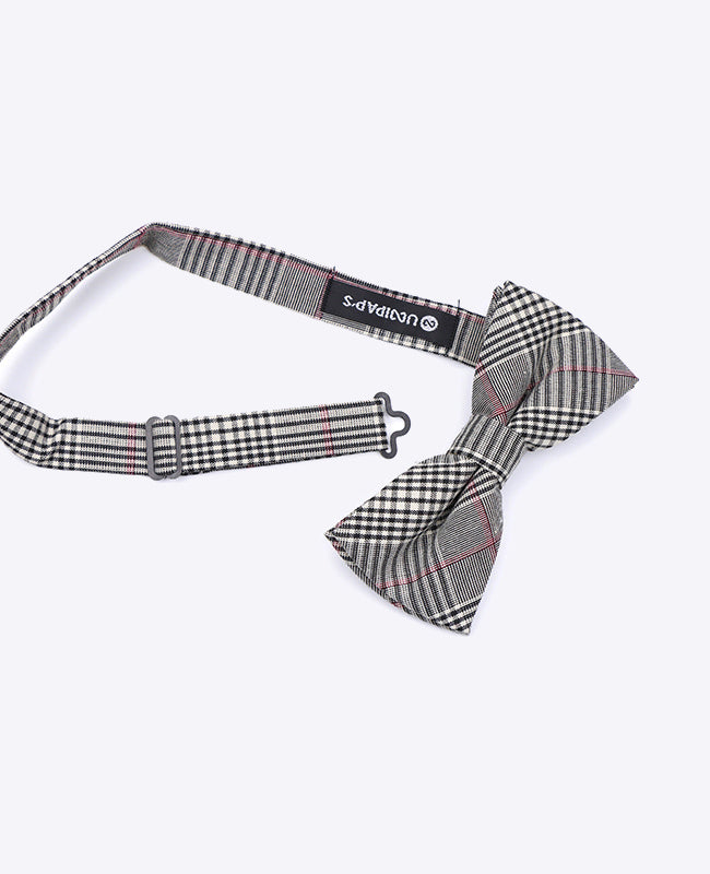 Fliege Tartan Grau Nr. 3 Herren aus Baumwolle «Marcel»