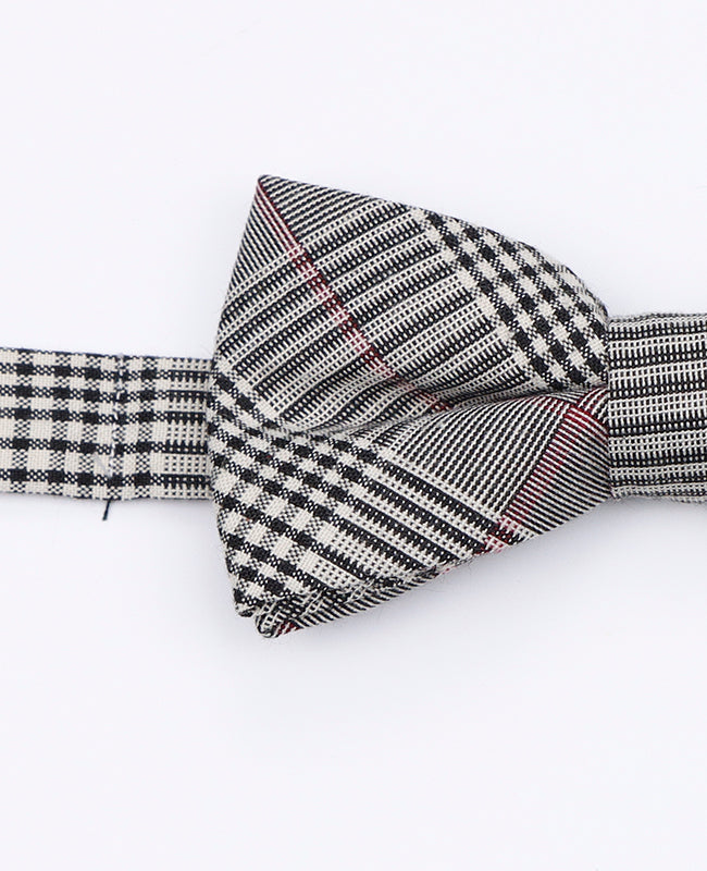 Fliege Tartan Grau n°3 Herren aus Baumwolle 