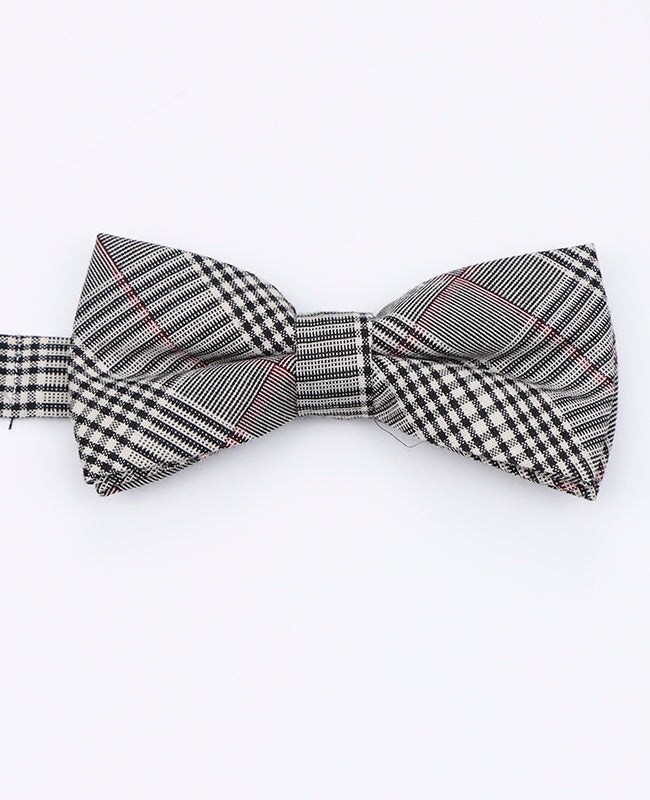 Fliege Tartan Grau n°3 Herren aus Baumwolle 