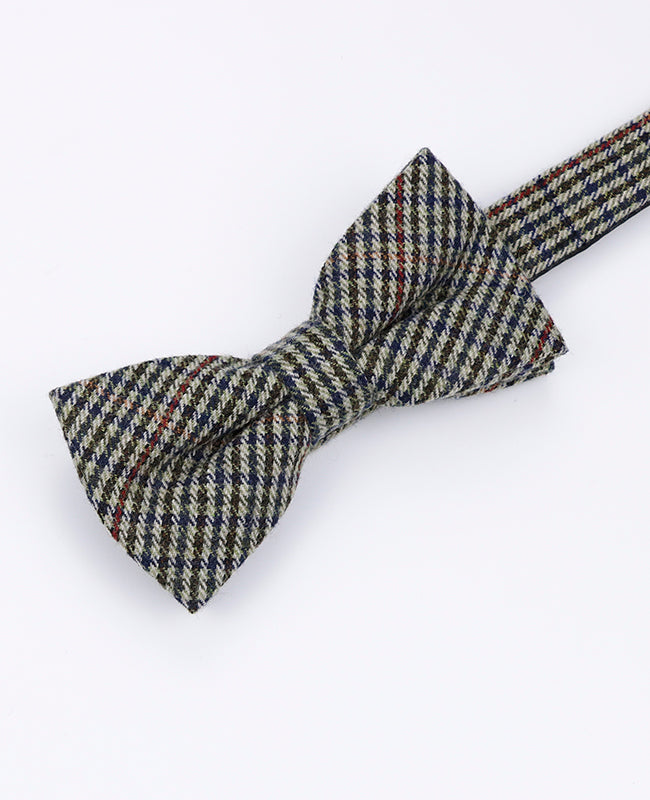 Fliege Tartan Grau Nr. 9 Herren aus Wolle | Nobert - Unipap's