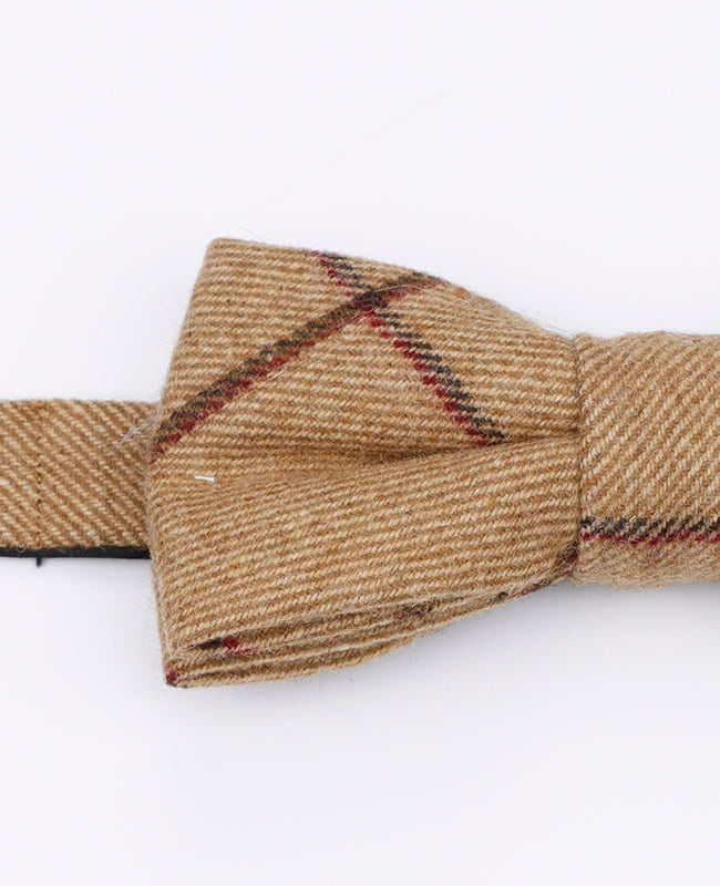 Fliege Tartan Braun Nr. 1 Herren aus Wolle | Nobert - Unipap's