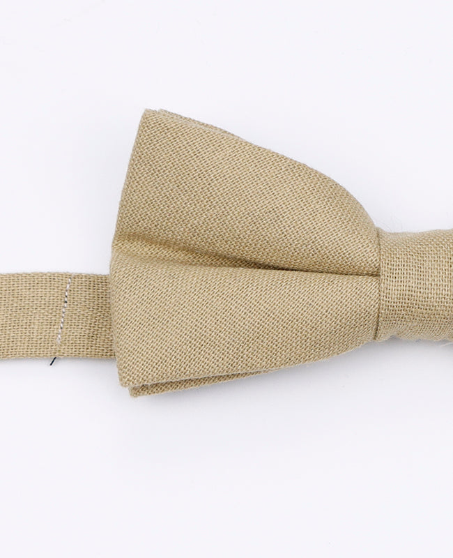 Fliege Beige n°1 Herr aus Leinen 
