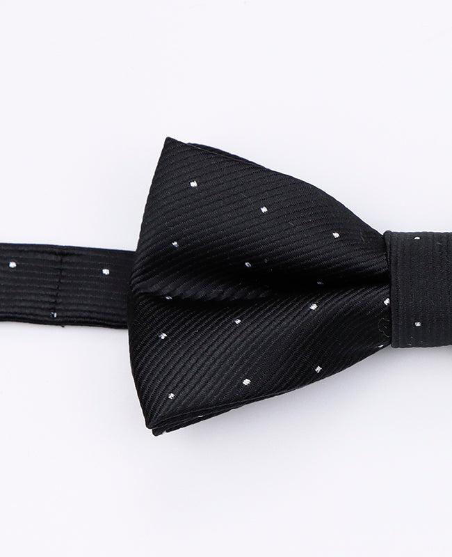 Herrenschleife Schwarz mit Punkten aus Polyester «Georges»