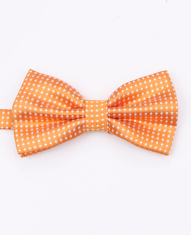 Orange Fliege mit Punkten für Herren aus Polyester | Louis - Unipap's