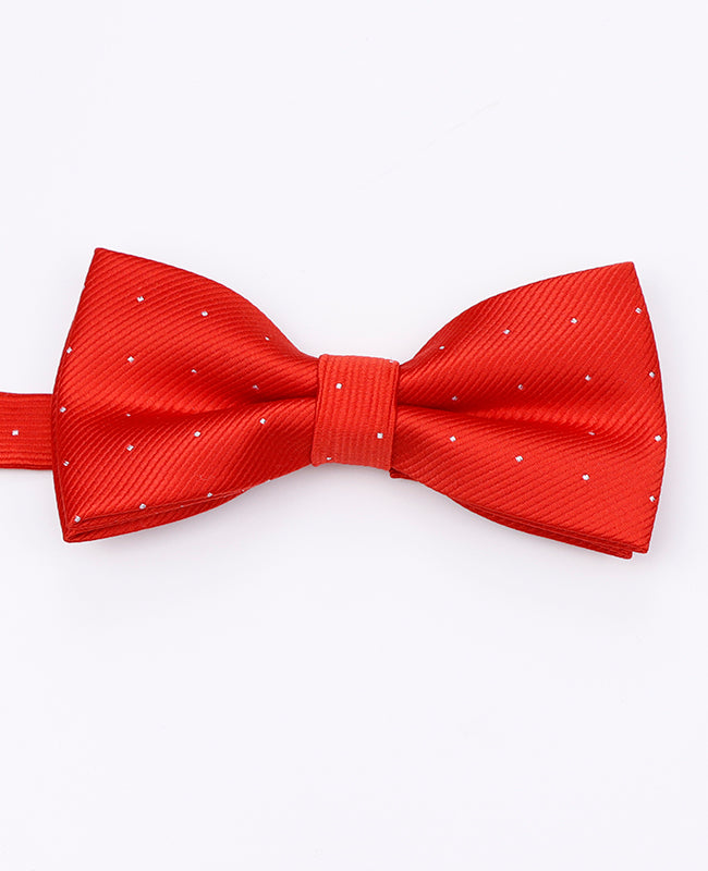 Fliege Rot Nr. 2 mit Punkten Herren aus Polyester | Georges - Unipap's