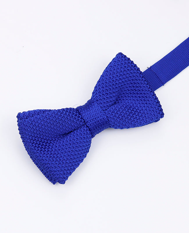 Blaue Strick-Fliege Nr. 1 für Herren «Léon»