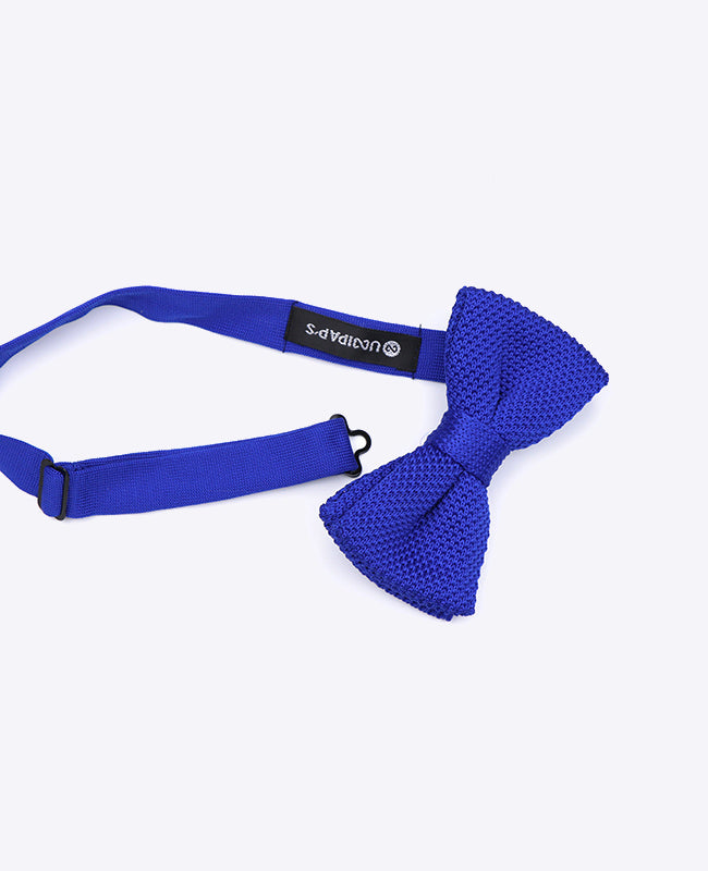 Blaue Strick-Fliege Nr. 1 für Herren «Léon»