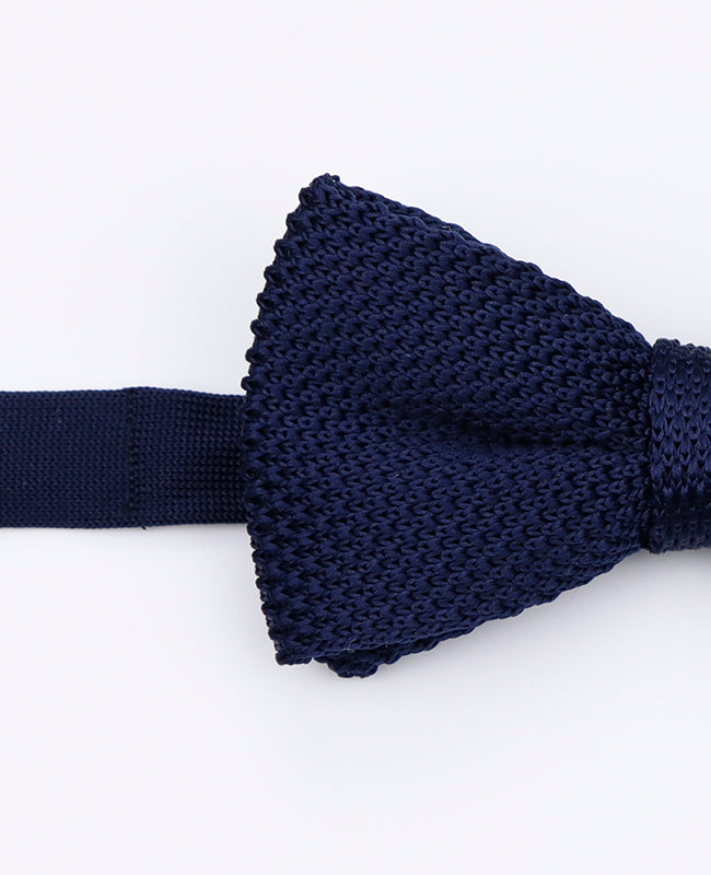 Blaue Strickfliege Nr. 2 für Herren «Léon»