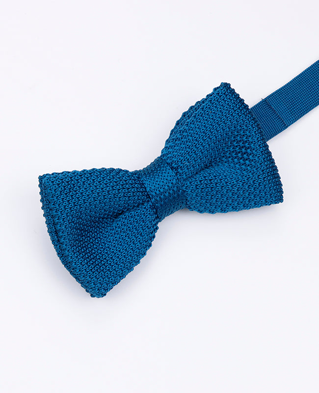 Gestrickte Fliege Blau Nr. 4 Herren «Léon»
