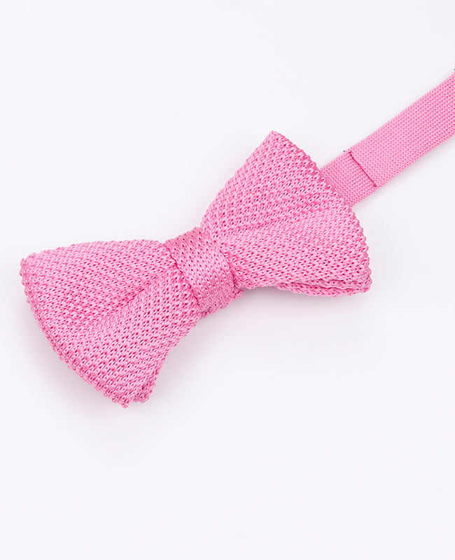 Rosa Strick-Fliege n°2 für Herren «Léon»