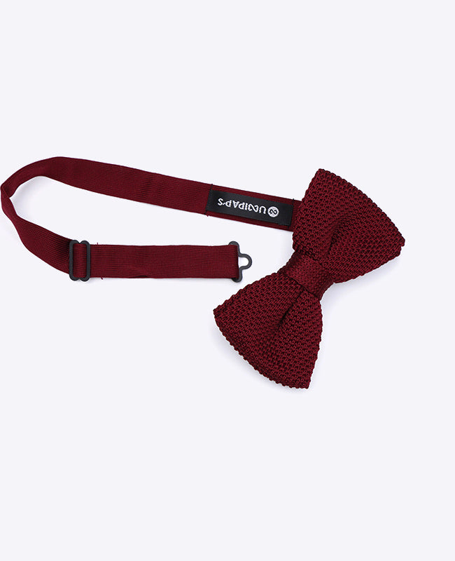 Rote Strickfliege Nr. 1 für Herren „Léon"
