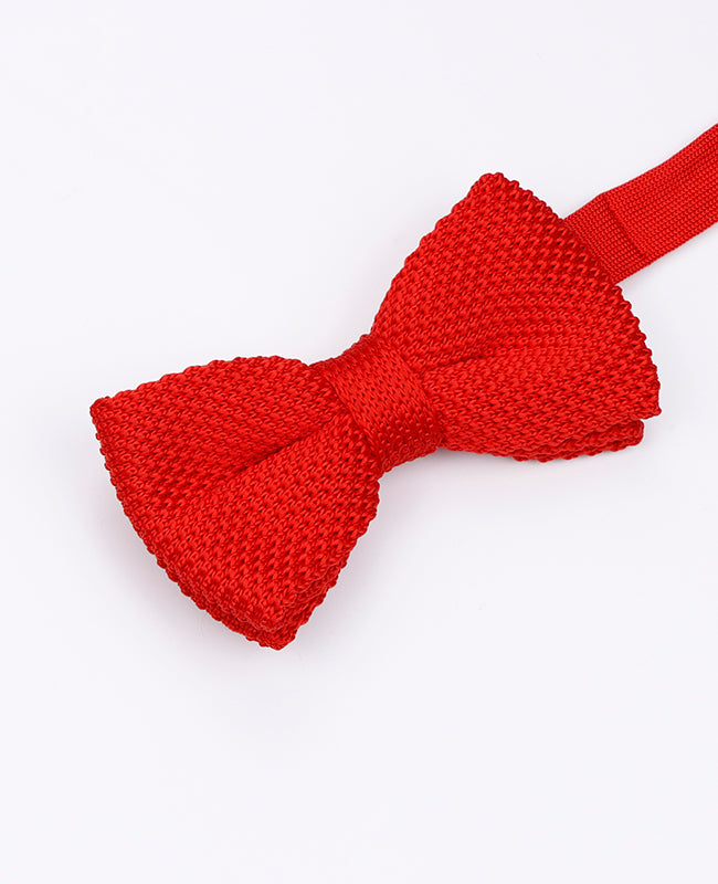 Rote Strickfliege Nr. 2 für Herren „Léon"