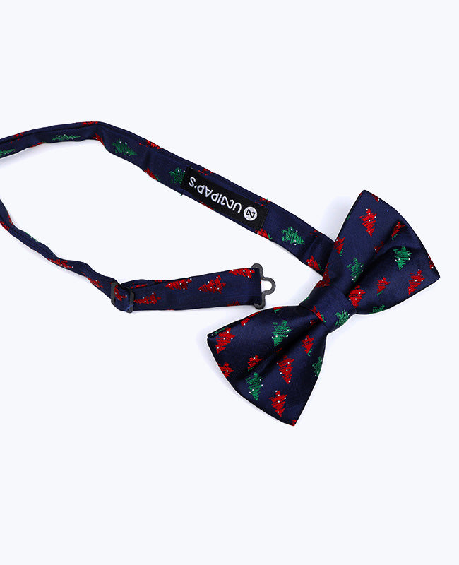 Weihnachts-Fliege Blau n°2 Herren aus Polyester «Christmas»