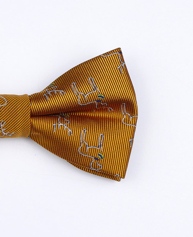 Weihnachts-Fliege Gold Kinder aus Polyester «Christmas»