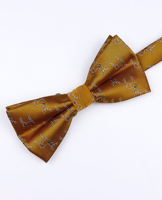 Weihnachts-Fliege Gold Herren aus Polyester «Christmas»