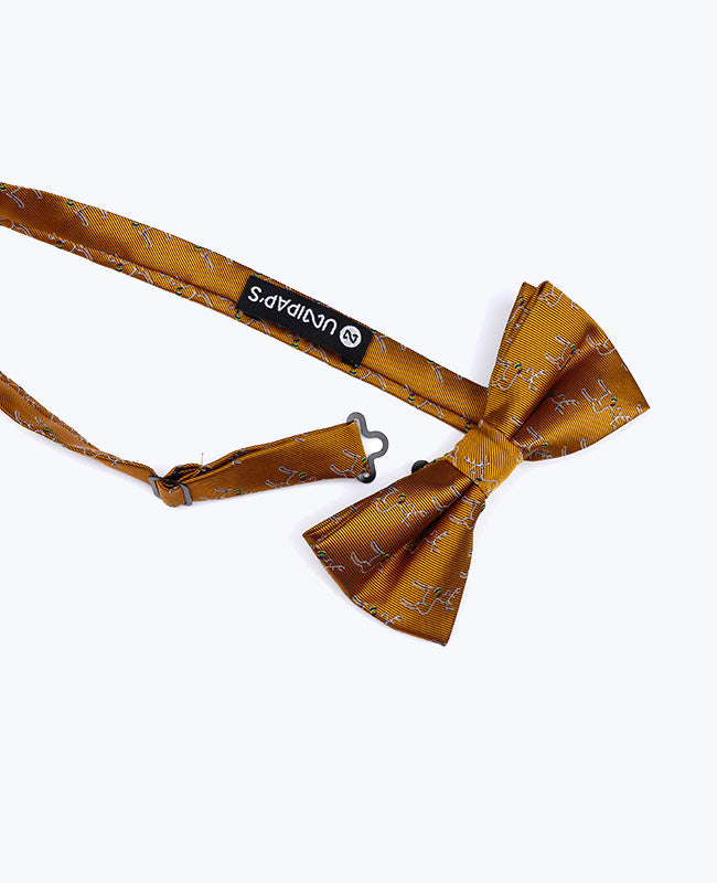 Weihnachts-Fliege Gold Herren aus Polyester «Christmas»