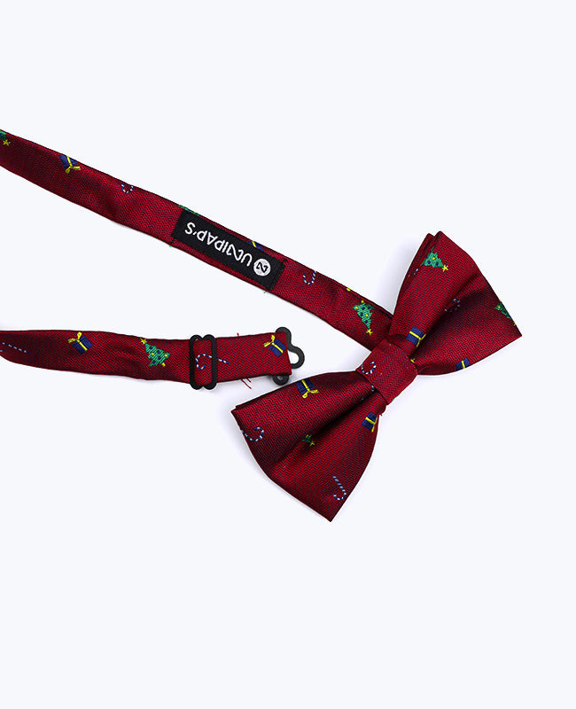 Weihnachts-Fliege Rot Nr. 2 Herren aus Polyester «Christmas»