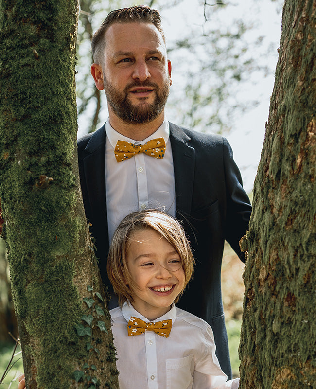 Noeud Papillon Liberty Jaune Homme en Coton «Gaspard»