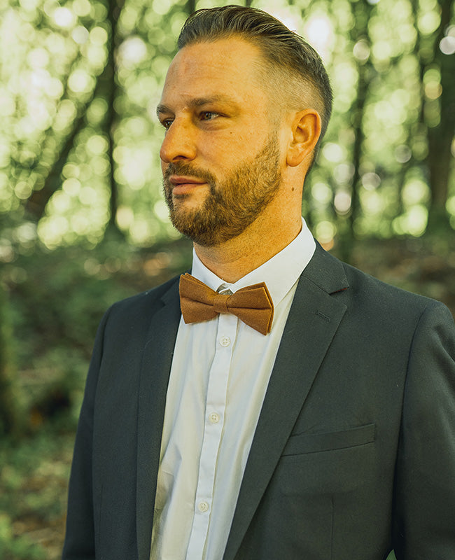 Noeud Papillon Marron Homme en Coton «Edgard»