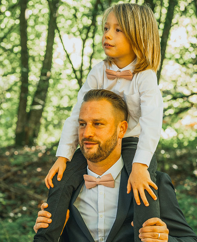 Noeud Papillon Rose n°3 Enfant en Coton «Edgard»