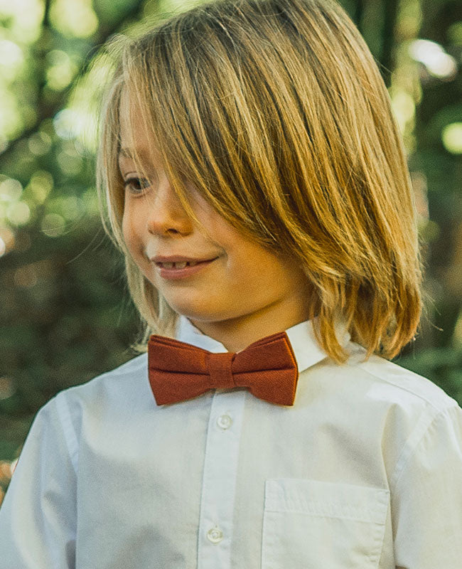 Noeud Papillon Terracotta Enfant en Coton «Edgard»