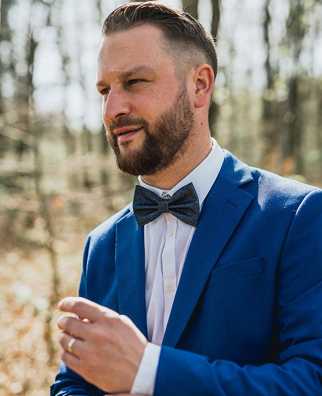 Noeud Papillon à Paillette Bleu n°4 Homme en Polyester «Olive»