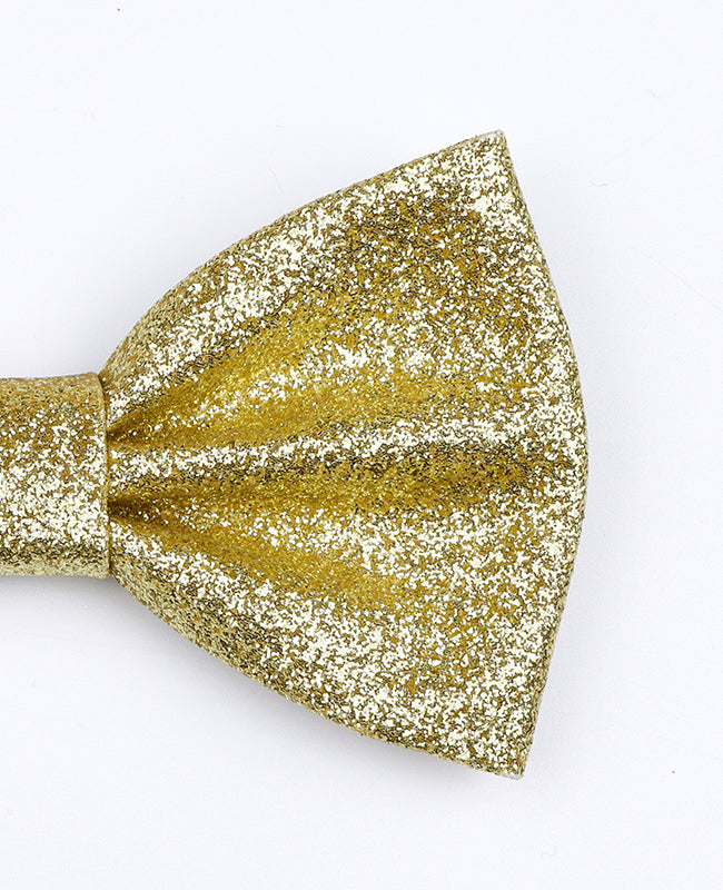 Noeud Papillon à Paillette Doré n°3 Homme en Polyester «Olive»