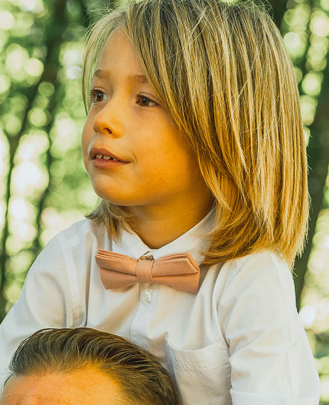 Fliege Rosa n°3 Kinder aus Baumwolle «Edgard»