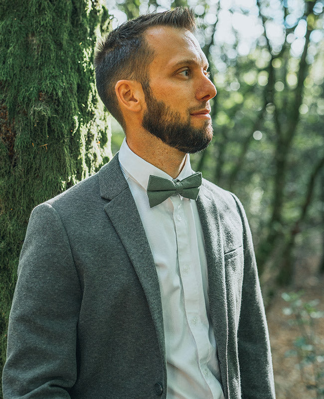 Fliege Grün n°5 Herren aus Baumwolle «Oscar»