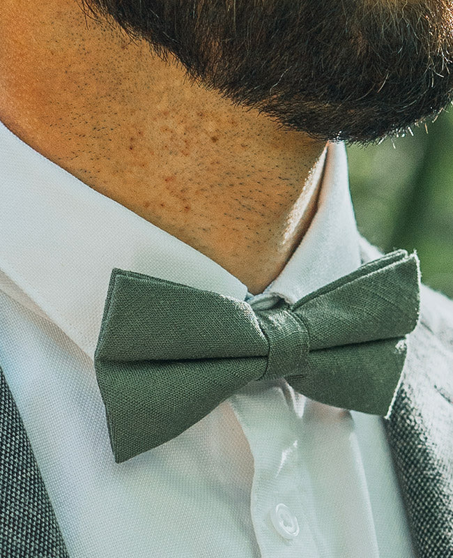 Fliege Grün n°5 Herren aus Baumwolle «Oscar»