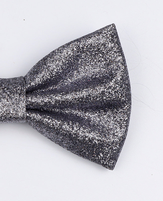 Glitzer-Fliege Silber n°1 aus Polyester «Olive»