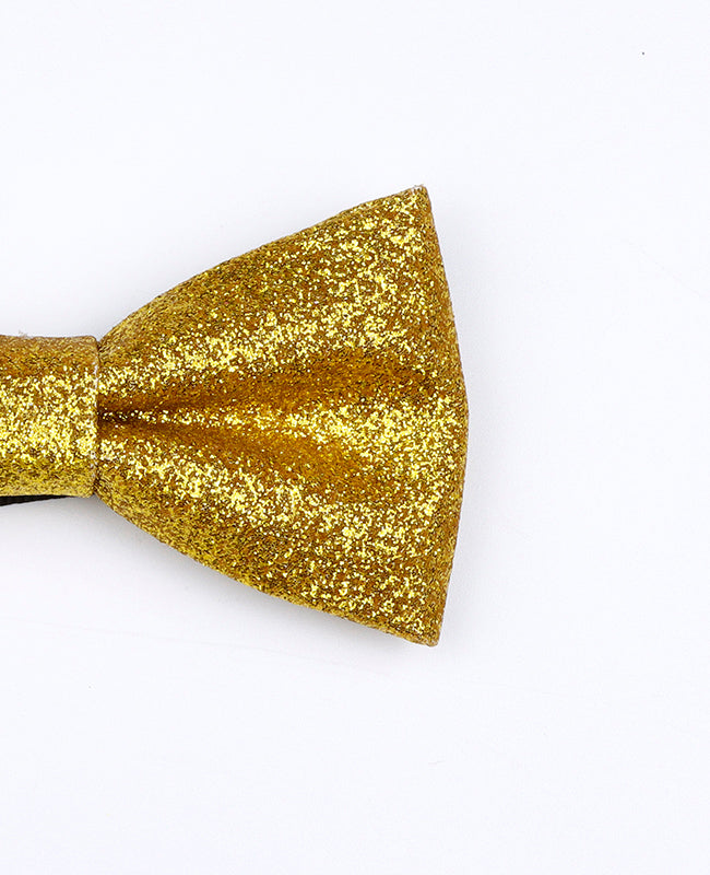 Fliege mit Goldglitzer n°1 Kinder aus Polyester «Olive»