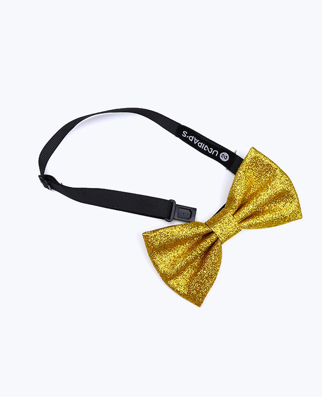 Goldene Pailletten-Fliege Nr. 1 Herren aus Polyester «Olive»