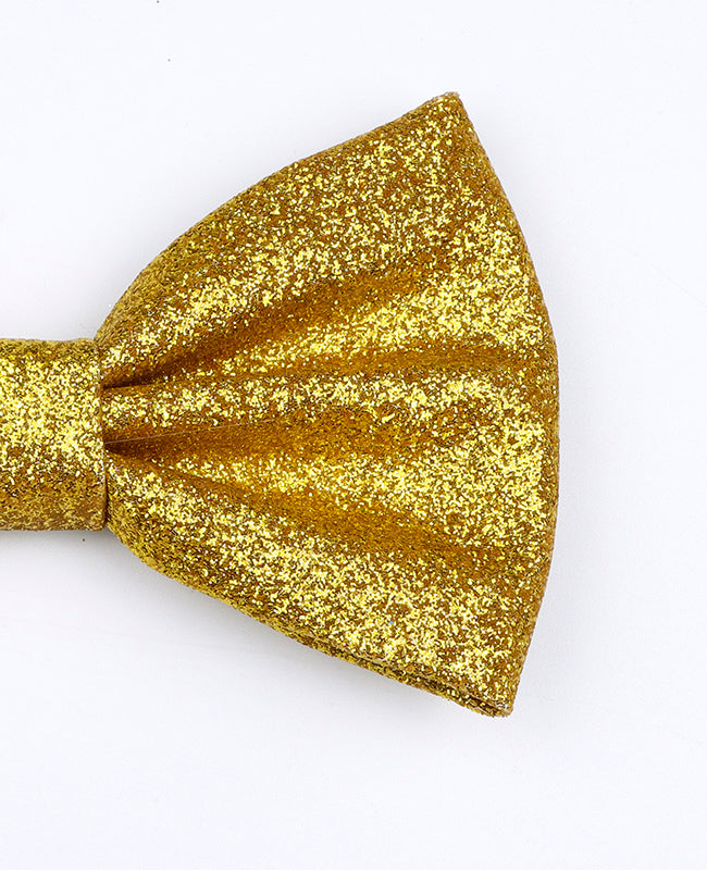 Goldene Pailletten-Fliege Nr. 1 Herren aus Polyester «Olive»