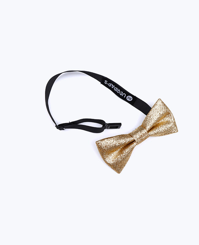 Kinderfliege mit Pailletten Gold n°4 aus Polyester «Olive»