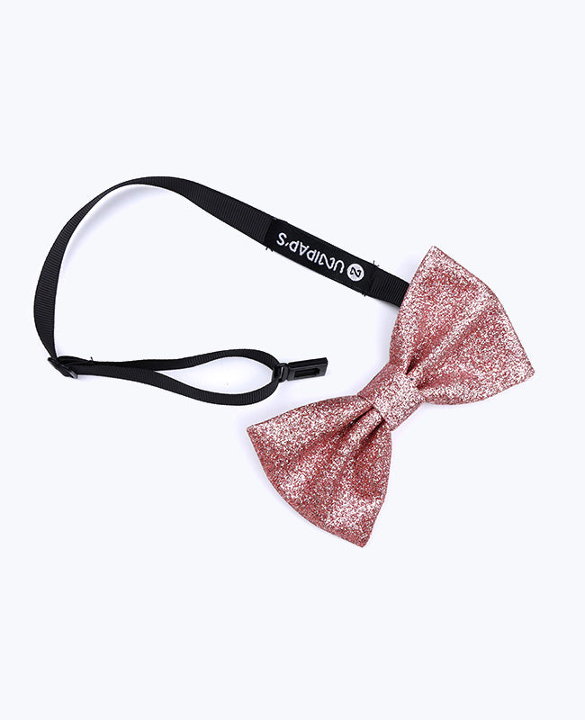 Fliege mit rosa Pailletten Nr. 4 aus Polyester «Olive»