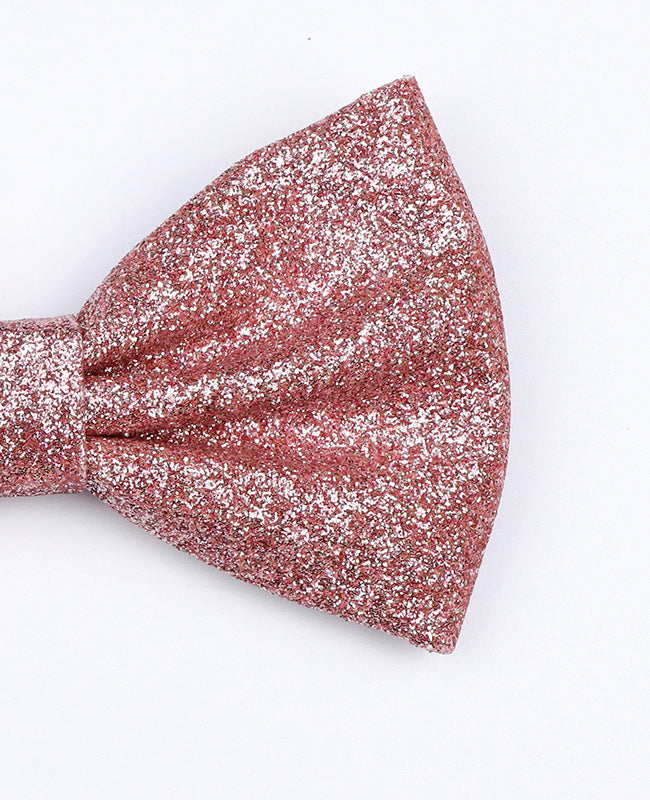 Fliege mit rosa Pailletten Nr. 4 aus Polyester «Olive»