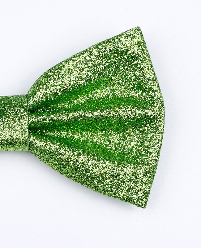 Fliege mit Pailletten Grün Nr. 2 Herren aus Polyester «Olive»
