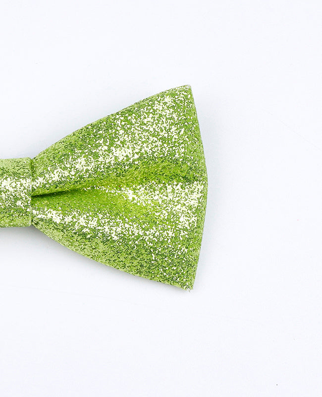 Fliege mit grünen Pailletten Nr. 3 Kind aus Polyester «Olive»