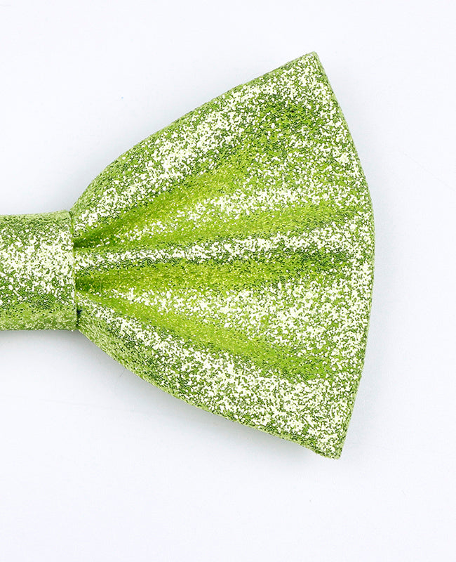 Fliege mit Pailletten Grün n°3 aus Polyester «Olive»