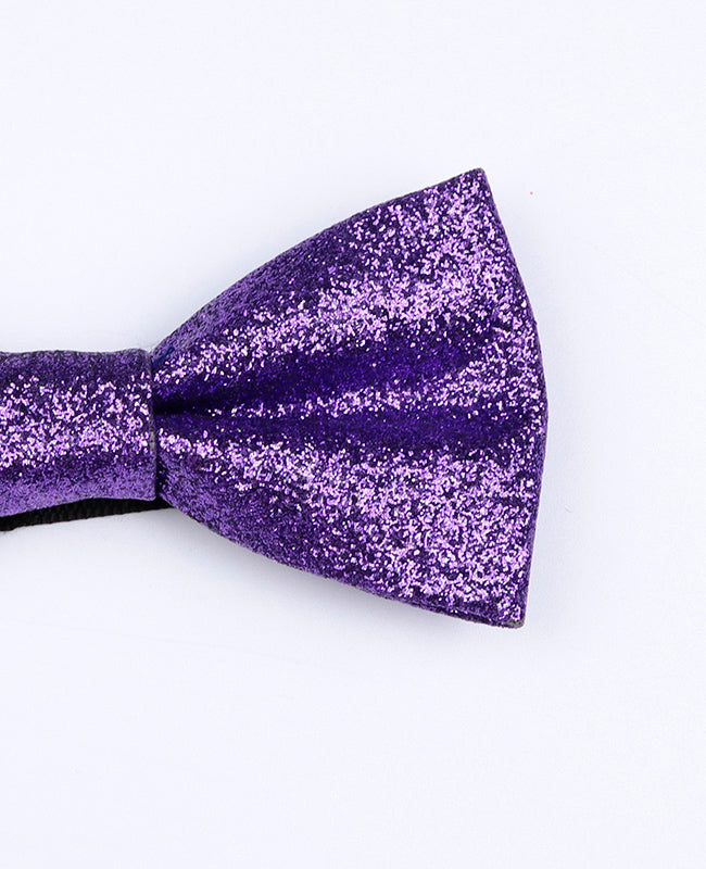 Glitzer-Fliege Violett Kind aus Polyester «Olive»
