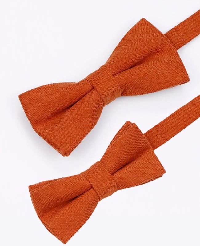 Fliegen Terracotta Nr. 1 Vater & Sohn in Samtoptik «Simon»