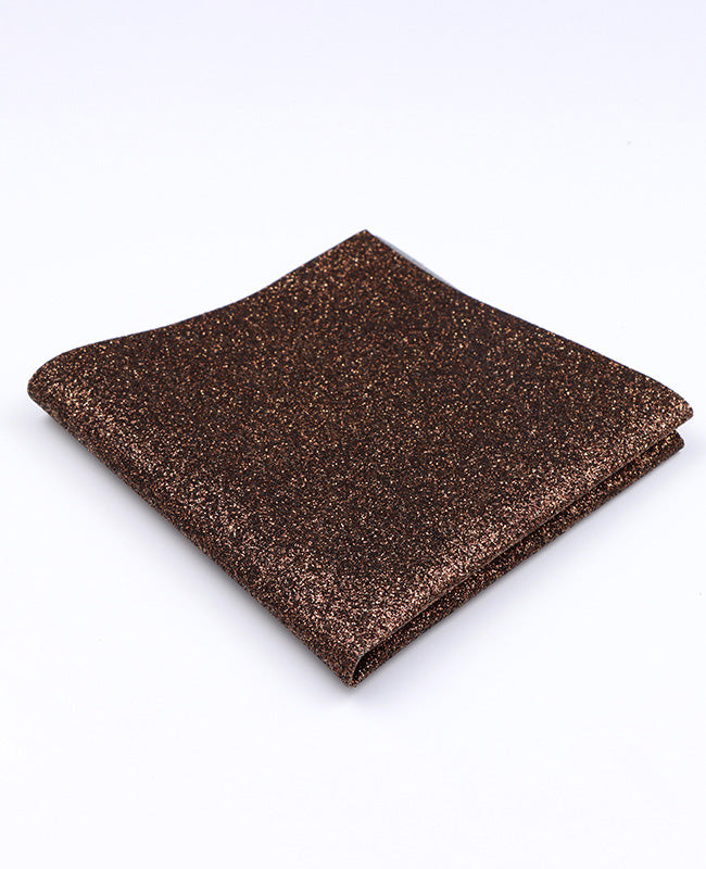 Einstecktuch mit Pailletten Braun aus Polyester «Olive»