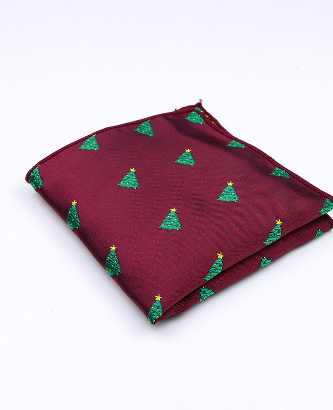 Weihnachts-Einstecktuch Rot Nr. 1 aus Polyester «Christmas»