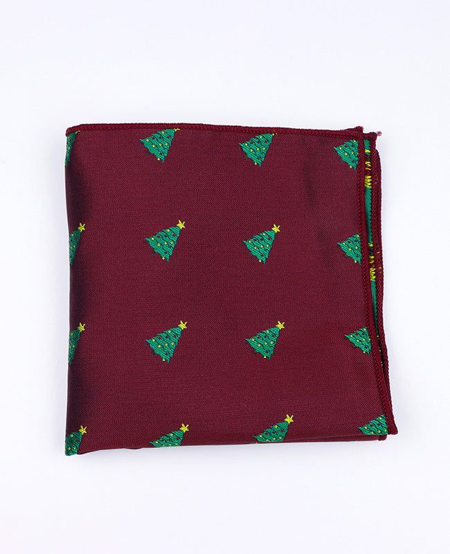 Weihnachts-Einstecktuch Rot Nr. 1 aus Polyester «Christmas»